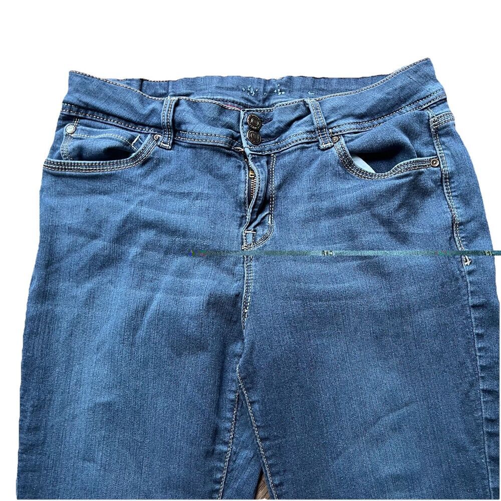 Wallflower Instasoft Ultra Fit Skinny Denim Dark Blue Jeans Women's 13 Long - Picture 4 of 10